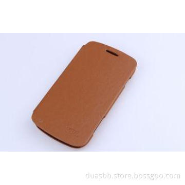 Coffee Leather Mobile phone Cases For Samsung I7562